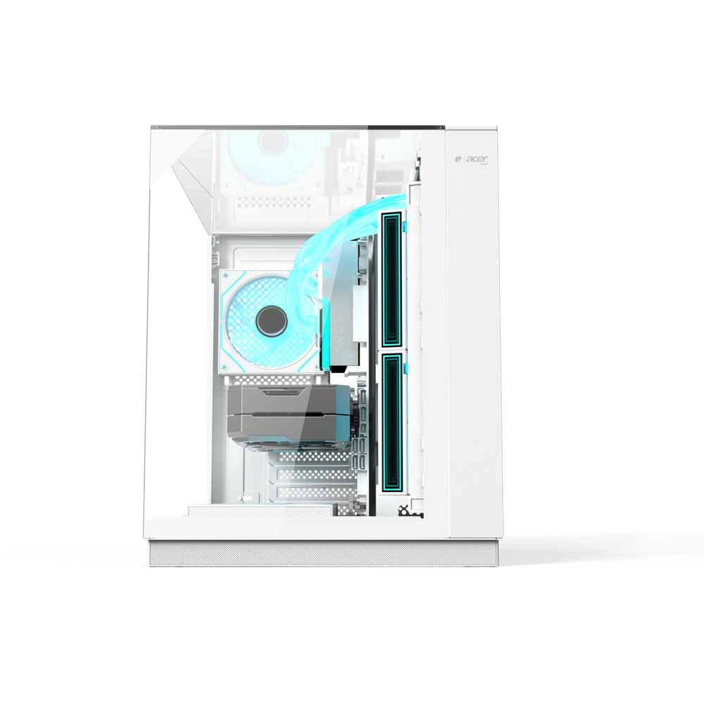 Acer V330W Mid Tower Gaming PC Case - White (6-Fans) - Image 3
