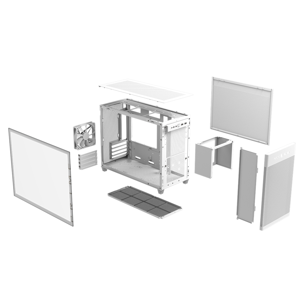 ASUS Prime AP201 Tempered Glass Micro ATX Case - White - Image 6