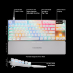 SteelSeries 64898 Apex Pro TKL Gen 3 Wired Gaming Keyboard, OmniPoint 3.0 Switches, White - Image 2