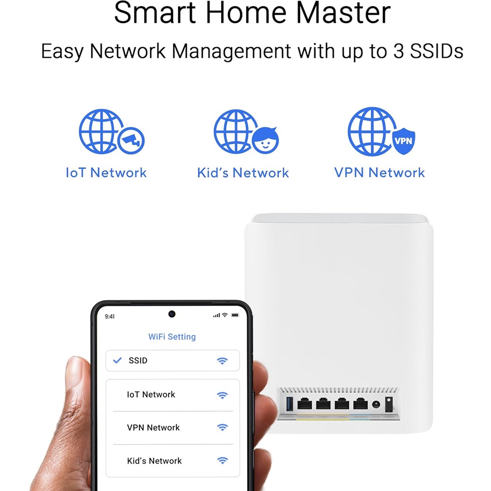 ASUS ZenWiFi BT8 BE14000 Tri-band WiFi 7 Smart Home AiMesh System Dual 2.5G ports, 3-Pack - Image 5