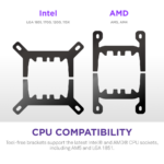 NZXT Kraken Plus 360 RGB - 360mm RGB AIO Liquid Cooler with 1.54" LCD, Black - Image 6