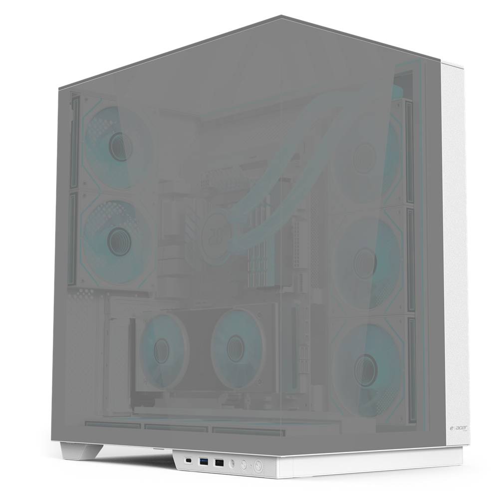 Acer V333 Mid Tower Gaming PC Case - Mirror (8-Fans)