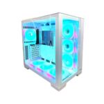 Huntkey MVP Apollo Max Mid Tower PC Case - White, 7 Fans
