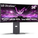 LG 34'' G600A UltraGear Curved 2K 160Hz 1ms HDR Speaker Adjustable Gaming Monitor
