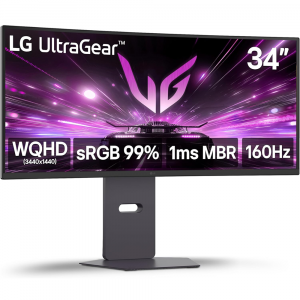 LG 34'' G600A UltraGear Curved 2K 160Hz 1ms HDR Speaker Adjustable Gaming Monitor
