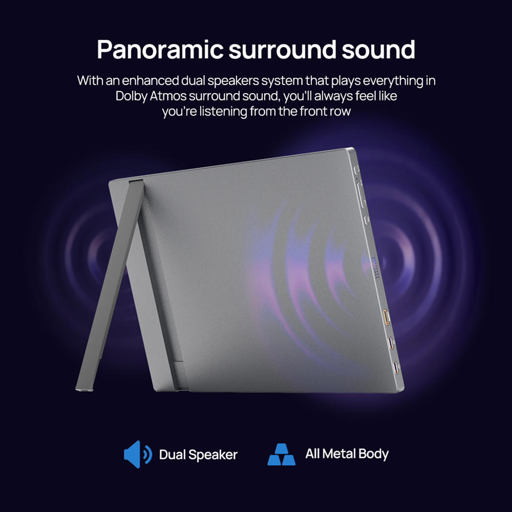 Arzopa 13.3" A3C Pro OLED FHD Speakers, Mini HDMI, USB-C Portable Monitor - Image 8