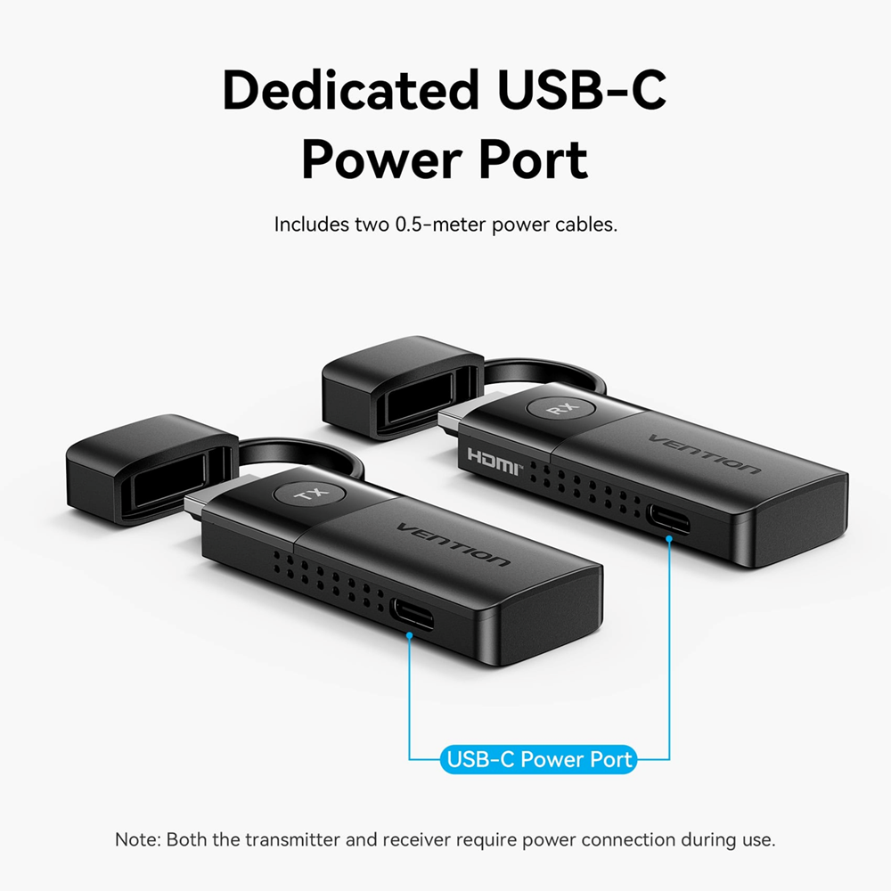 Vention ADK Wireless HDMI Transmitter and Receiver FHD 60Hz, 50m Extender - Image 2