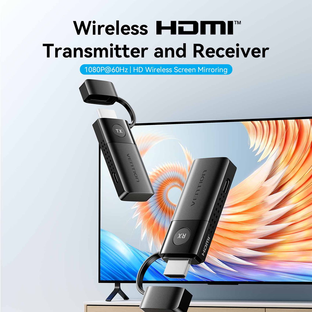 Vention ADK Wireless HDMI Transmitter and Receiver FHD 60Hz, 50m Extender - Image 6