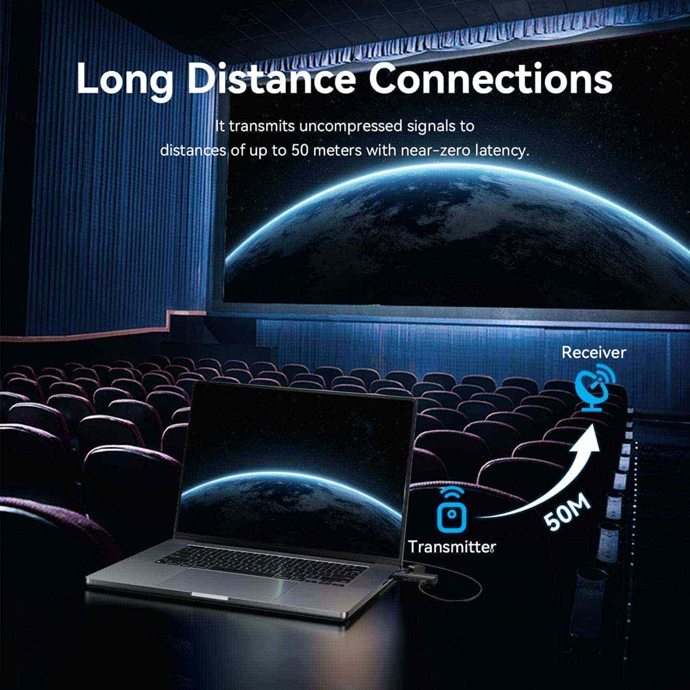 Vention ADK Wireless HDMI Transmitter and Receiver FHD 60Hz, 50m Extender - Image 4