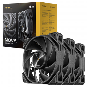 Antec Nova 120 120mm 3200RPM Black Case Fan, 3-Pack
