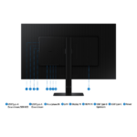 SAMSUNG 32" ViewFinity S8 D806U 4K 60Hz 5ms VA HDR PIP PBP sRGB USB-C 90W Rotatable Adjustable Monitor, 32S8 - Image 6
