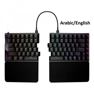 ASUS M703 ROG Falcata 75% Split Analog Wireless Gaming Keyboard, HFX V2 Magnetic Switch, Arabic/English
