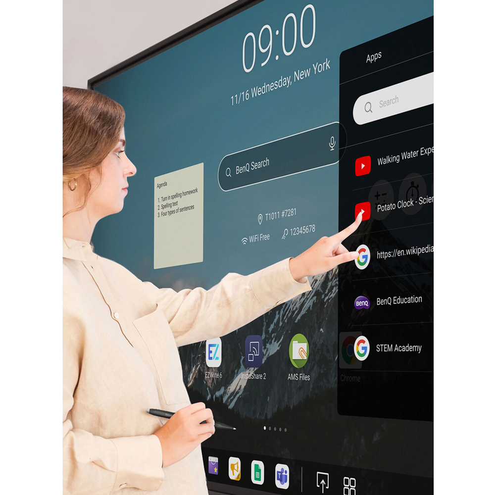 BenQ 65" Board Essential | RE6504, 4K Touchscreen Interactive Display, IPS, Speaker Commercial Monitor - Image 3