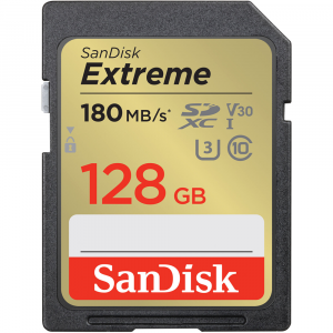 SanDisk 128GB Extreme UHS-I SD Card, 180MB/s