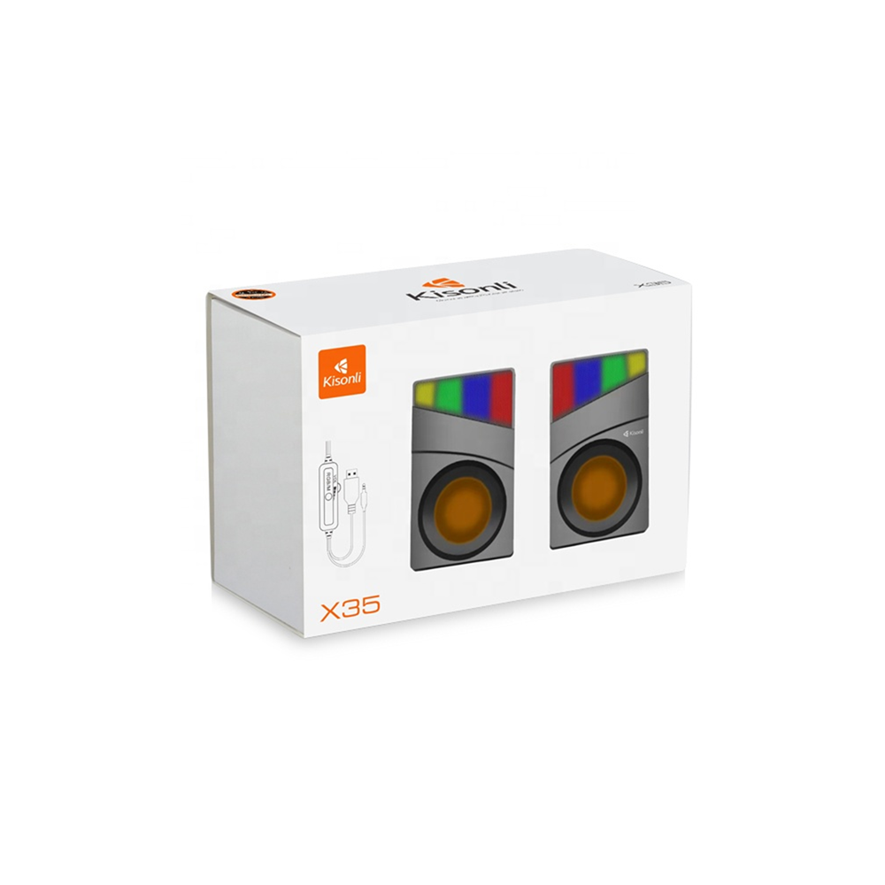 Kisonli X35 RGB Speaker USB Power with 3.5mm Audio
