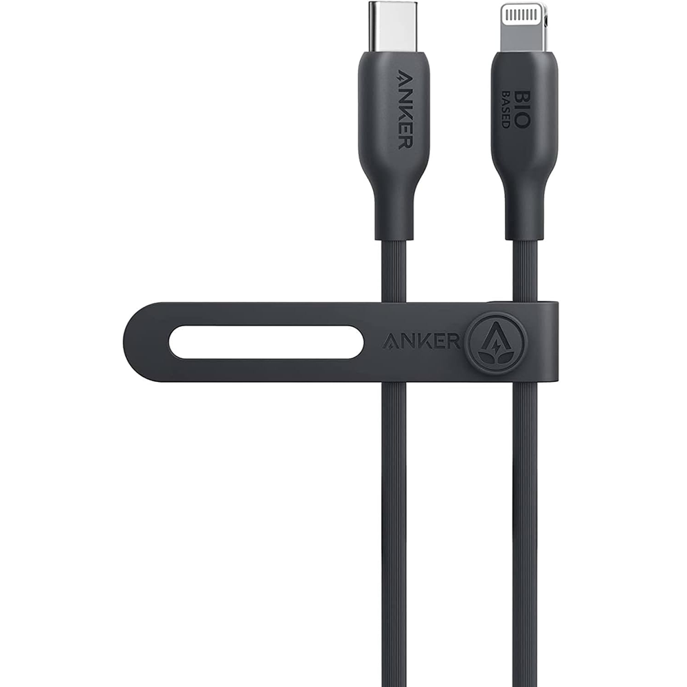 Anker 542 USB-C to Lightning Cable - Bio-Based - 3ft/0.9m - Black - A80B1H11