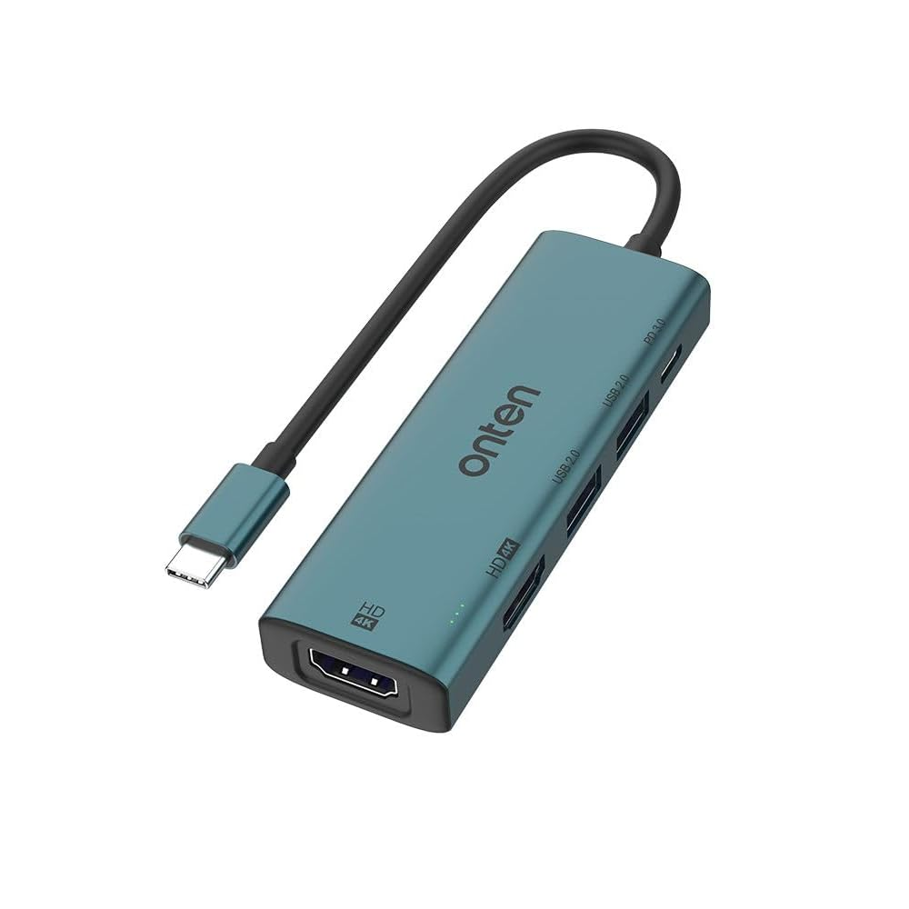 Onten UC126 USB-C to Dual HDMI 4K60Hz Adapter with PD 3.0+USB 2 Ports Hub