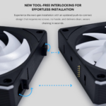 Lian Li UNI FAN CL Wireless CL120 ARGB 120mm Fan (Reverse Blade) - Black (3-Pack) - Image 3