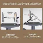 NB F80-XE Single Monitor 17″ - 32″ Arm Desk Mount Table Stand Full Motion Flat, 2-9 KG (White) - Image 5