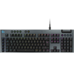 Logitech G915 X Wired Low Profile RGB Mechanical Gaming Keyboard, Tactile - Black