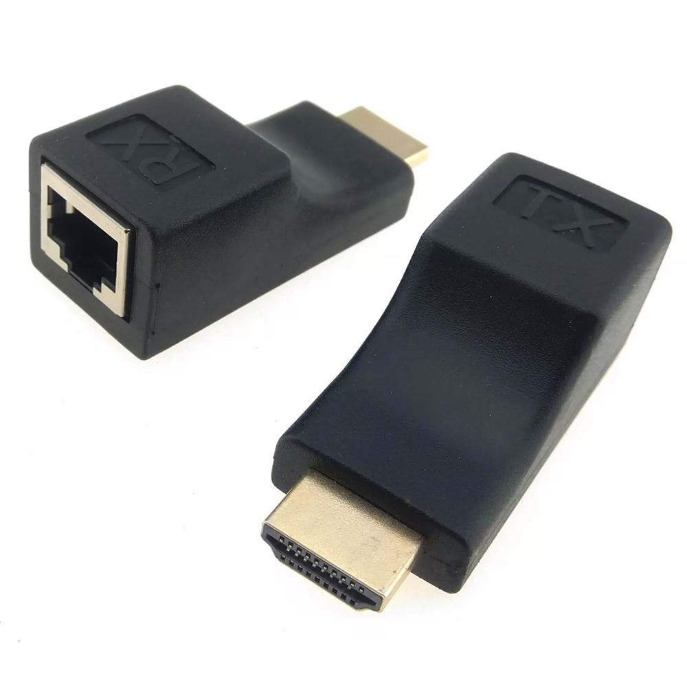 HDMI Extender Over LAN RJ45 CAT 5e / 6 4K Network Adapter Black - 30m