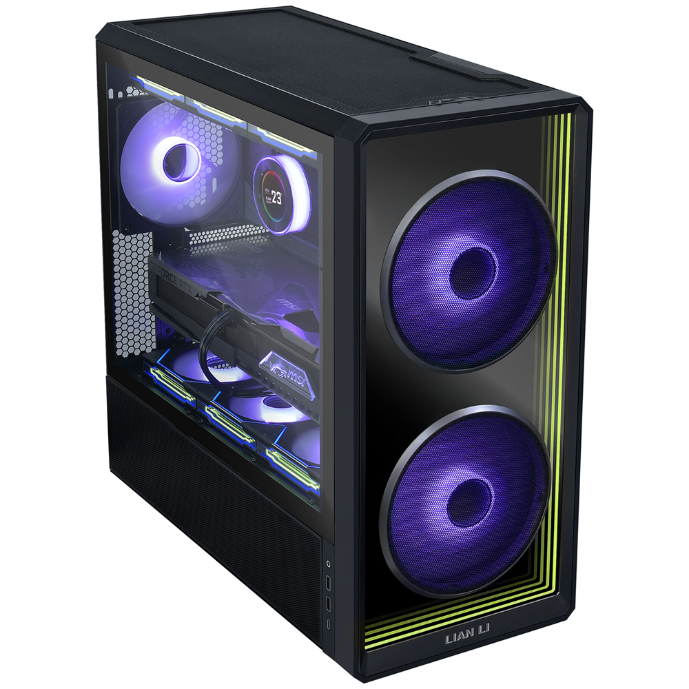 LIAN LI LANCool 217 INF Mid Tower PC Gaming Case, 3-Fans - Black - Image 2