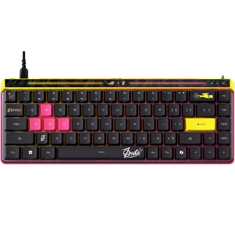 ASUS M606 ROG Falchion Ace HFX ZywOo Edition - 65% Wired Gaming Mechanical Keyboard - Magnetic Switches (US English)