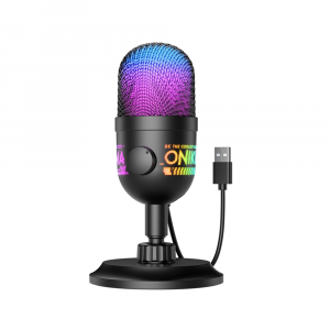 Onikuma M930 Studio RGB Microphone with 48KHz Capture & Smart Monitoring - Black
