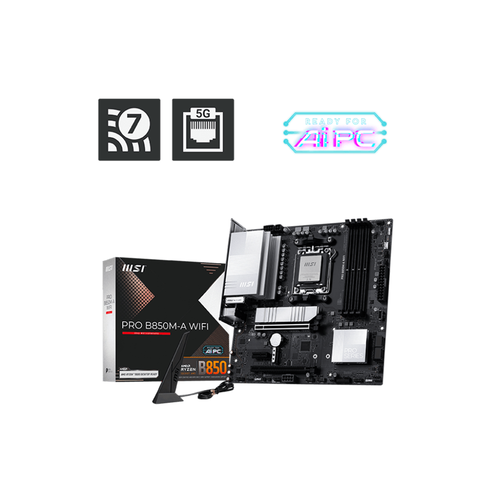 MSI Pro B850M-A WiFi mATX Motherboard