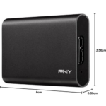PNY Elite 480GB Portable SSD USB 3.1 Gen 1 (Black) - Image 7