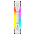 Corsair iCUE QL140 RGB 140mm PWM Case Fan with Lighting Node CORE, 2-Pack - White - Image 4
