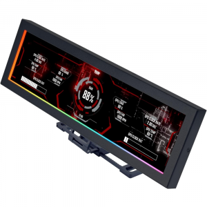 Lian Li US88v1 8.8" Universal Screen for PC - Adjustable Mounting Display Panel, Black