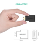 UGREEN 20101 Mini HDMI Male to HDMI Female Adapter Convertor - Image 3