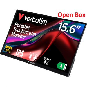 Verbatim 49592 15.6" Touch Portable Monitor IPS FHD, Dual USB-C, HDMI Speaker Touchscreen (OPEN BOX )
