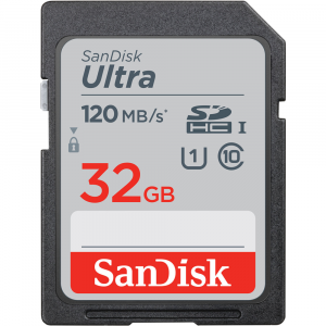 SanDisk 32GB SD Card Full HD Class 10 SDXC UHS-I, 120MB/s