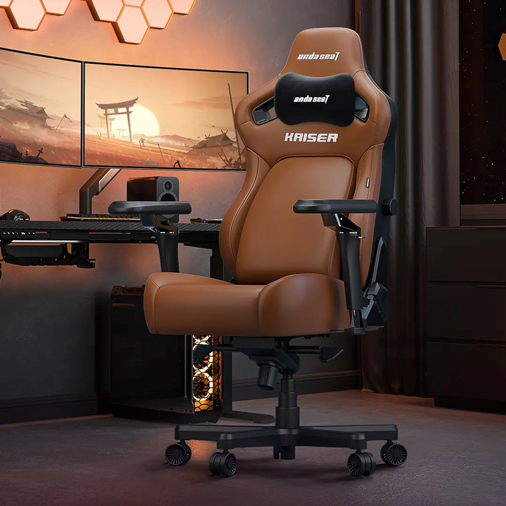 AndaSeat Kaiser 4 Series (L) - 6D Armrest Gaming Chair - Brown - Image 4