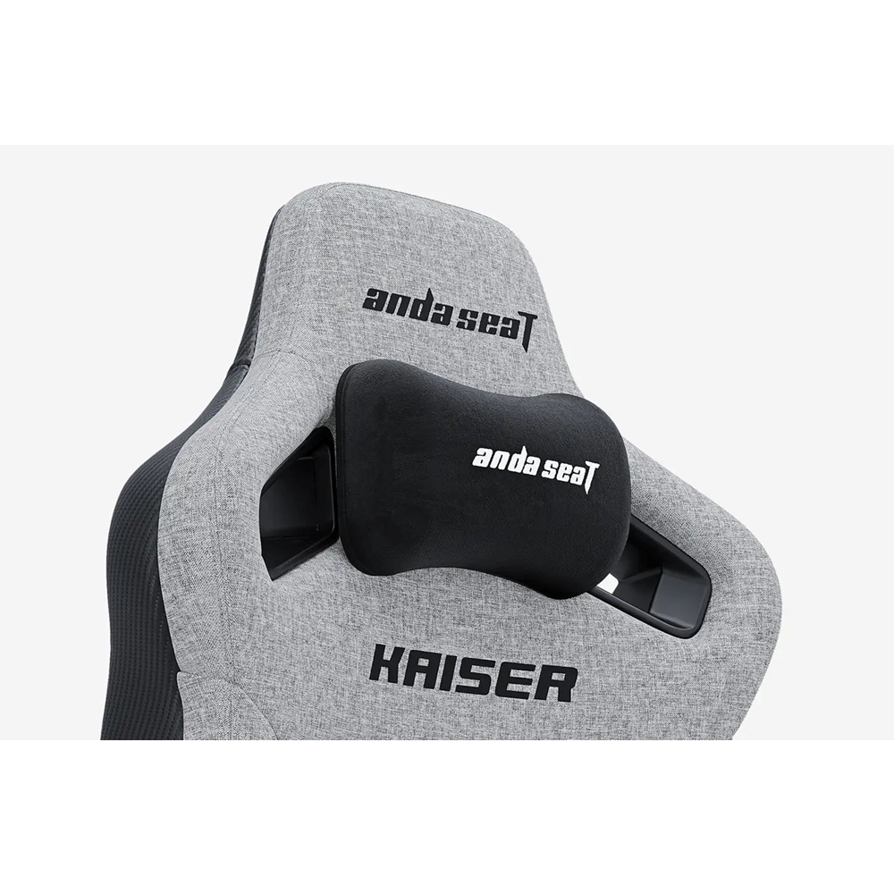AndaSeat Kaiser 4 Series (XL) - Linen Fabric, 6D Armrest Gaming Chair - Grey - Image 4