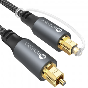 Warrky OA12 Optical Audio Nylon Braided Cable 3m Dark Gray