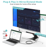 Warrky MH12 4K 30HZ Mini DisplayPort to HDMI Cable 3m Silver Gray - Image 4
