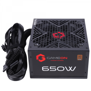 GameOn 650W SPY2 ATX 650 WATTS 80 PLUS Bronze PSU Power Supply - Black