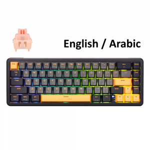 GameOn VOLT Series K68RS 60% RGB Magnetic Mechanical Wired Gaming Keyboard, Pink Switch - English/Arabic