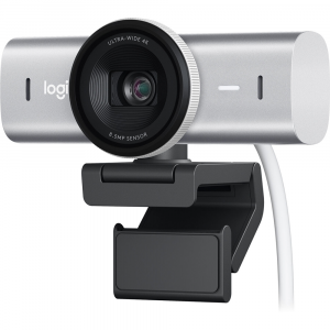 Logitech MX Brio 4K Ultra HD Collaboration and Streaming Webcam, Pale Gray