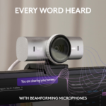 Logitech MX Brio 4K Ultra HD Collaboration and Streaming Webcam, Pale Gray - Image 3