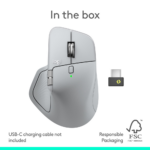 Logitech MX Master 4 Wireless Mouse - Pale Gray - Image 9