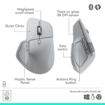Logitech MX Master 4 Wireless Mouse - Pale Gray - Image 8
