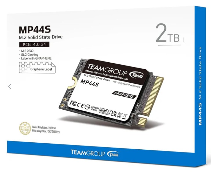 TeamGroup 2TB MP44S NVMe M.2 2230 SSD PCIe 4.0, 5000MB/s