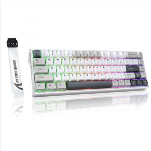 Attack Shark X68MAX HE Magnetic Switch Wired Gaming Mechanical Aluminum Keyboard, Star White