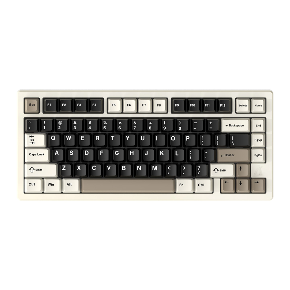 Attack Shark X75 Full Aluminum Wireless Gasket Gaming Mechanical Keyboard, Cheese White