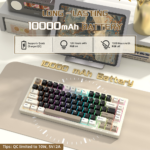 Attack Shark X75 Full Aluminum Wireless Gasket Gaming Mechanical Keyboard, Cheese White - Image 3