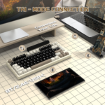 Attack Shark X75 Full Aluminum Wireless Gasket Gaming Mechanical Keyboard, Cheese White - Image 9